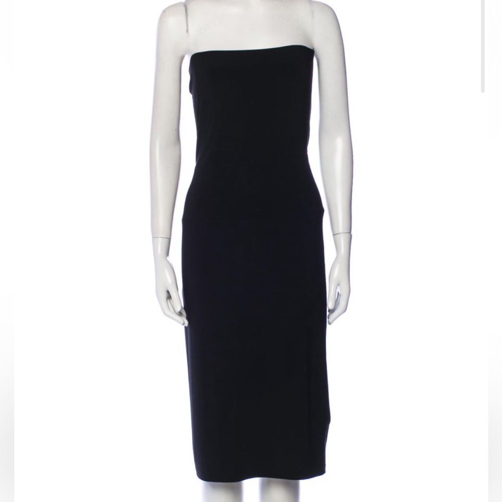 Elegant Black Strapless Dress Medium